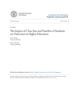 The Impact of Class Size and Number of Students on Outcomes in