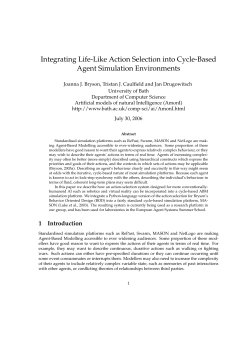 Integrating Life-Like Action Selection into Cycle