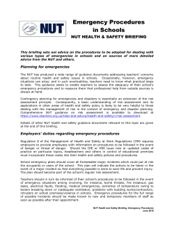 Emergency Procedures in Schools