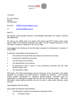 INGAL EPS - Response to disclosure notice