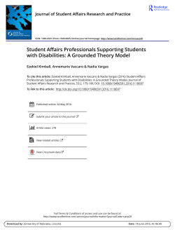 Student Affairs Professionals Supporting Students with Disabilities