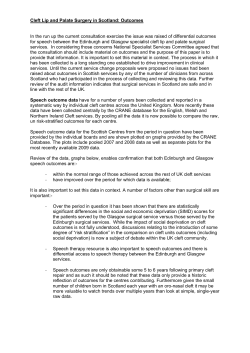 Cleft Surgical Services Outcomes Paper