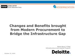 Changes and Benefits brought from Modern Procurement to Bridge
