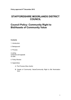 Community right to bid policy NOV 2012