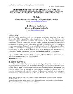 AN EMPIRICAL TEST OF INDIAN STOCK MARKET EFFICIENCY IN