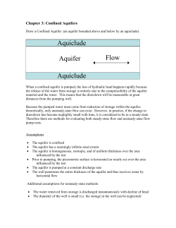 Chapter 3: Confined Aquifers