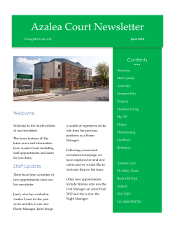 Azalea Court Newsletter