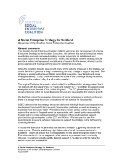 A Social Enterprise Strategy for Scotland