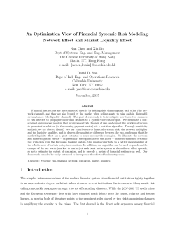 An Optimization View of Financial Systemic Risk Modeling: Network
