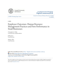 Employee Outcomes: Human Resource Management Practices and