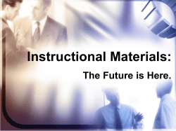 Instructional Materials - West Virginia Department of Education
