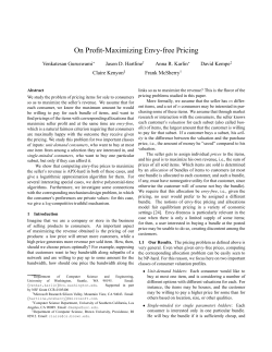 On Profit-Maximizing Envy-free Pricing - Washington