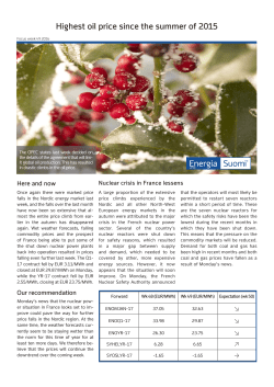 Highest oil price since the summer of 2015
