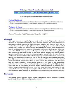 Gender-specific information search behavior