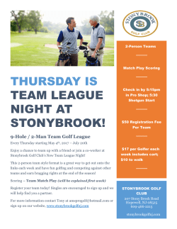 thursday is team league night at stonybrook!