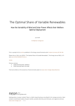 The Optimal Share of Variable Renewables