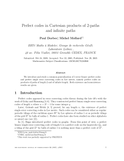 Perfect codes in Cartesian products of 2-paths and infinite