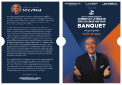 Dick Vitale, college basketball`s top analyst and ambassador, joined