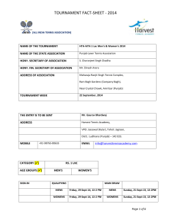 tournament fact - sheet - India Tennis Association