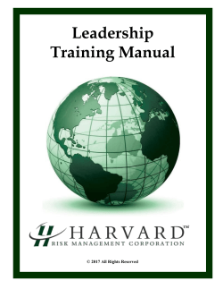 100K Management Game Plan - Harvard Risk Management