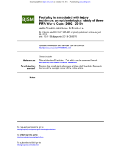 Foul play is associated with injury incidence