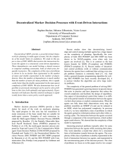 Decentralized Markov Decision Processes with Event