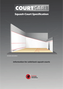 CourtCare Solid-back Squash Court Specification