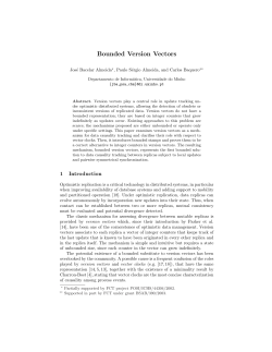 Bounded Version Vectors - HASLab