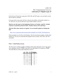 COS 116 The Computational Universe