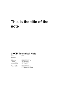 LHCB Word 97 template