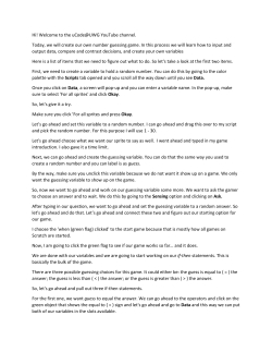 the uCode@UWG YouTube channel. Today, we will create our own