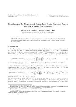 Relationships for Moments of Generalized Order