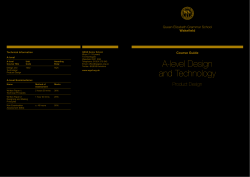 A-level Design and Technology - Wakefield Grammar School