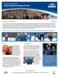 Team Alberta Games Newsletter 3
