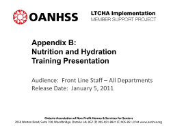 Appendix B Nutrition and Hydration Training Presentation For Front