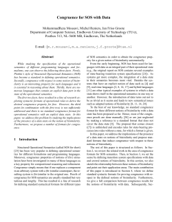 Congruence for SOS with Data