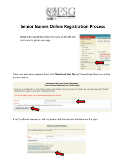 Senior Games Online Registration Process