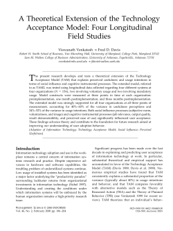 A Theoretical Extension of the Technology Acceptance Model: Four