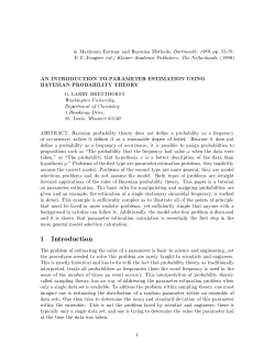 An Introduction to Parameter Estimation Using Bayesian Prob