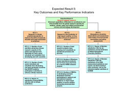Expected Result 1: Key Outcomes and Key Performance