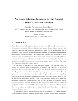 An Exact Solution Approach for the Airport Stand Allocation Problem