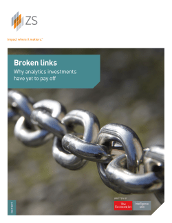 Broken Links: Why Analytics Investments Have Yet to Pay Off