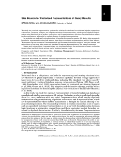 2 Size Bounds for Factorised Representations of Query Results