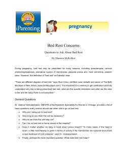 Bed Rest Concerns - The Northwestern Specialists for Women