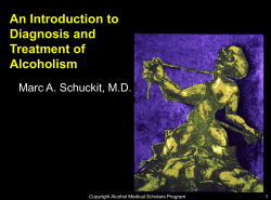 Alcoholism Natural History - Alcohol Medical Scholars Program