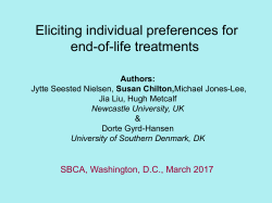 Eliciting individual preferences for end-of-life treatments