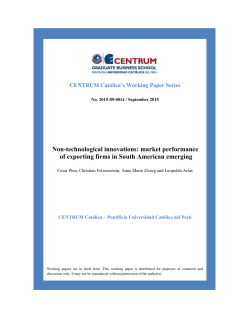 Non-technological innovations: market performance of