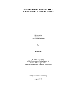 developement of high-efficiency boron diffused silicon