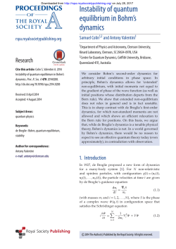 Instability of quantum equilibrium in Bohm`s dynamics