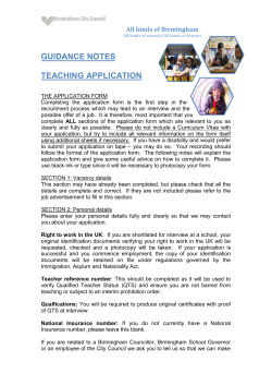 guidance notes - Birmingham City Council